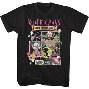 Panel Collage Killer Klowns From Outer Space Tshirt